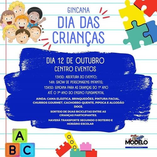 Dia das crianças com programação especial em Modelo (Foto: Assessoria de Imprensa)