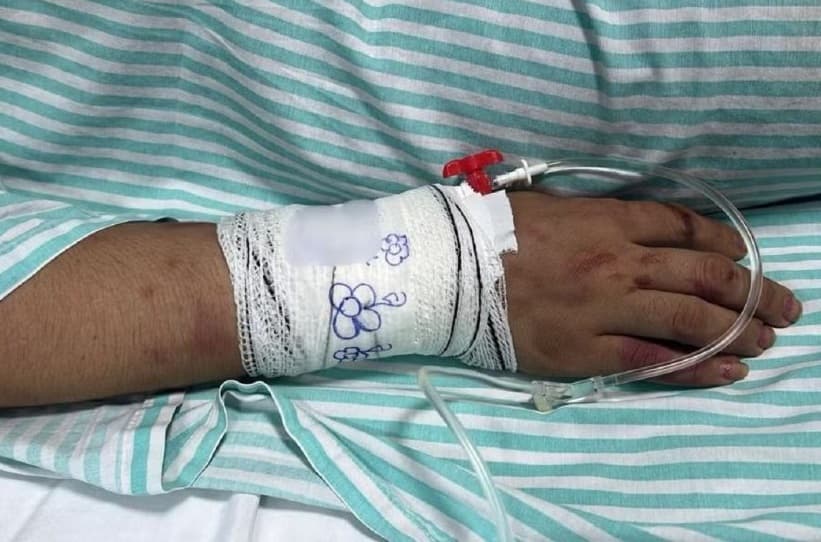 Vítima precisou ser hospitalizada (Foto: Polícia Civil)