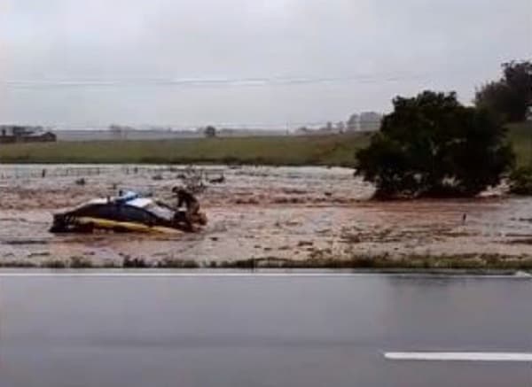 PRF passou momentos de sufoco no Rio Grande do Sul (Foto: Divulgação)