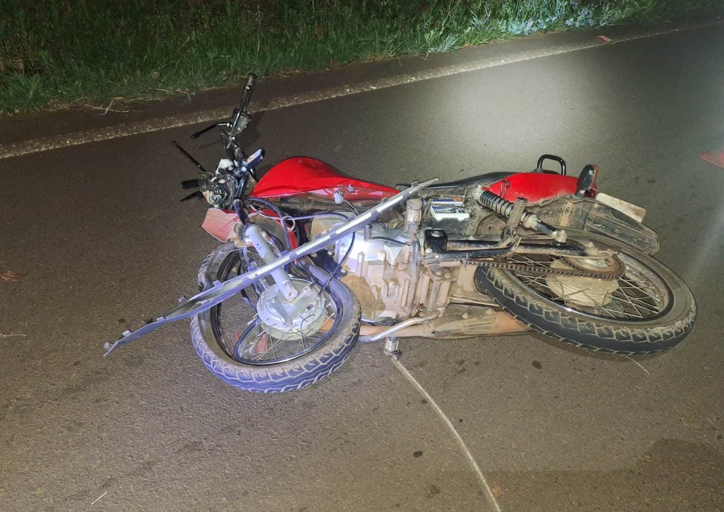 Vítima conduzia uma CG (Foto: Polícia Militar Rodoviária)