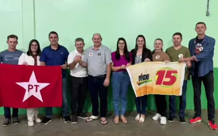 MDB e PT formaram coligação em Bom Jesus do Oeste (Foto: Divulgação)
