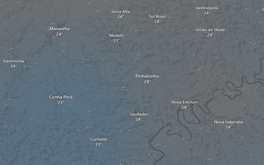 Previsão aponta possibilidade de temporais no Oeste de SC