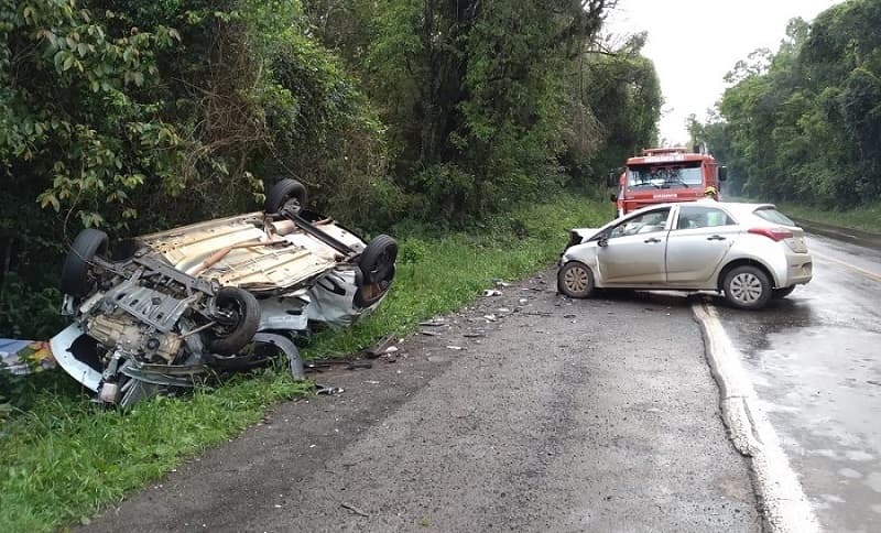 Acidente grave em Iraceminha (Foto: Corpo de Bombeiros)
