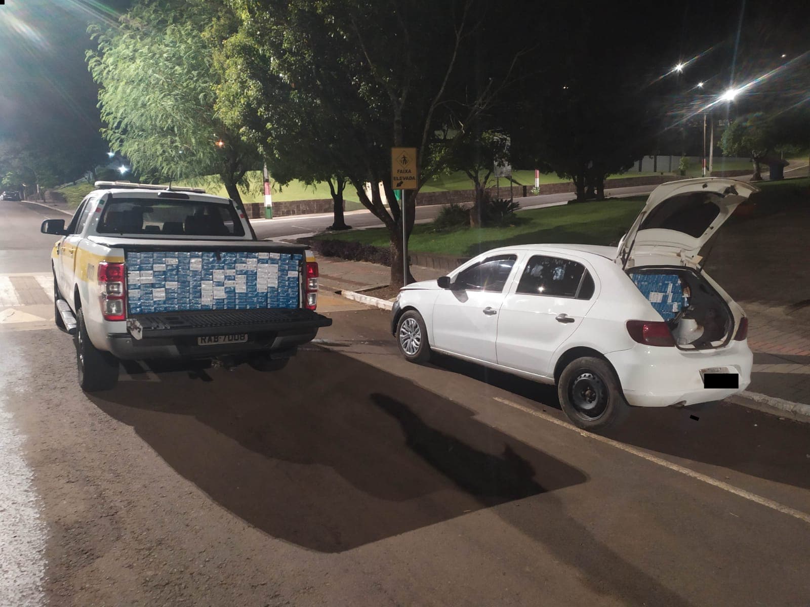 Apreensão de cigarros contrabandeados gera prejuízo de 110 mil para o crime
