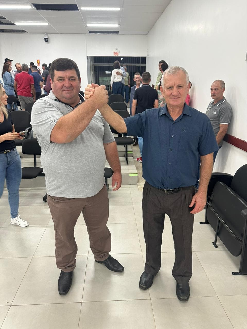 Candidatos do PL e do PP em União do Oeste (Foto: Divulgação)