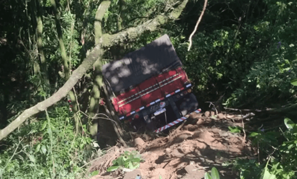 Veículo ficou em local de difícil acesso (Foto: Divulgação)