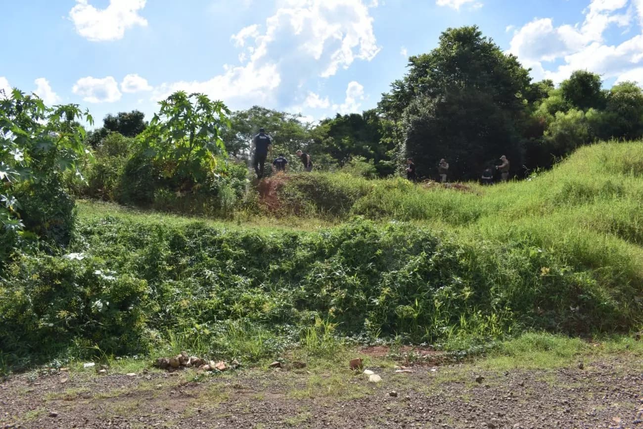 Recém-nascido estava em um terreno baldio (Foto: Polícia Científica)