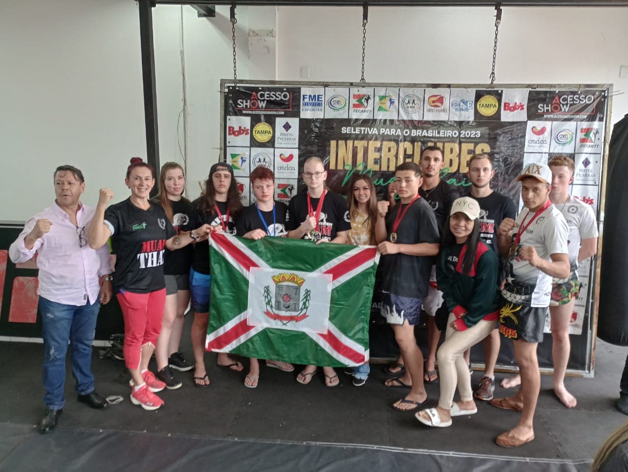 Alunos de Muay Thai de Pinhalzinho se classificam para etapa nacional (Foto: Divulgação)