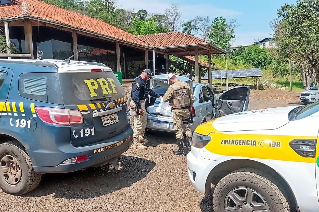 Motorista levaria a carga de Dionísio Cerqueira até o Rio Grande do Sul (Foto: PRF)