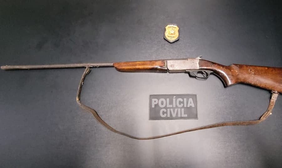 Arma apreendida pela polícia (Foto: Divulgação)