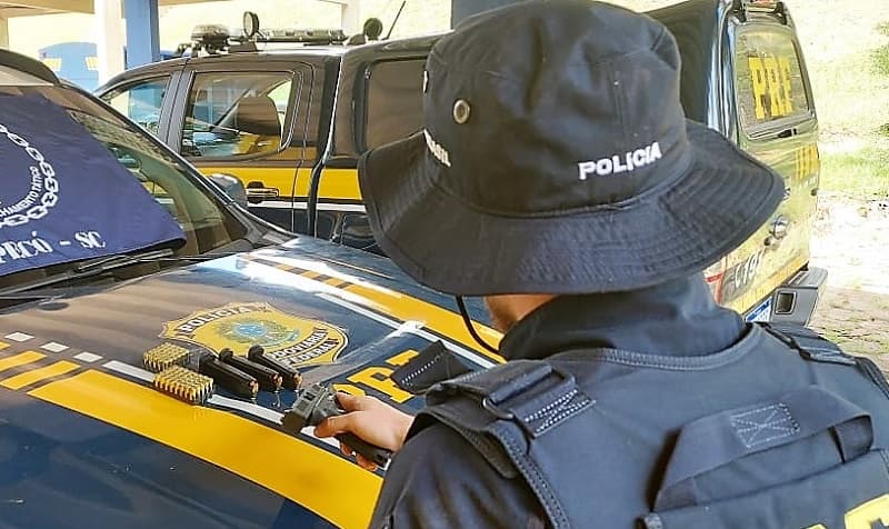 Abordagem ocorreu em Chapecó (Foto: PRF)