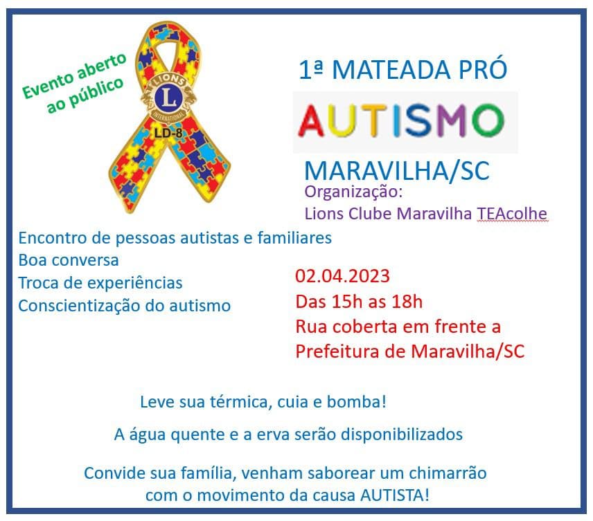 ONU, criou o DIA MUNDIAL DO AUTISMO, o Transtorno do Espectro Autismo – TEA, celebrado no dia 2 de abril (Foto: Arquivo Pessoal)