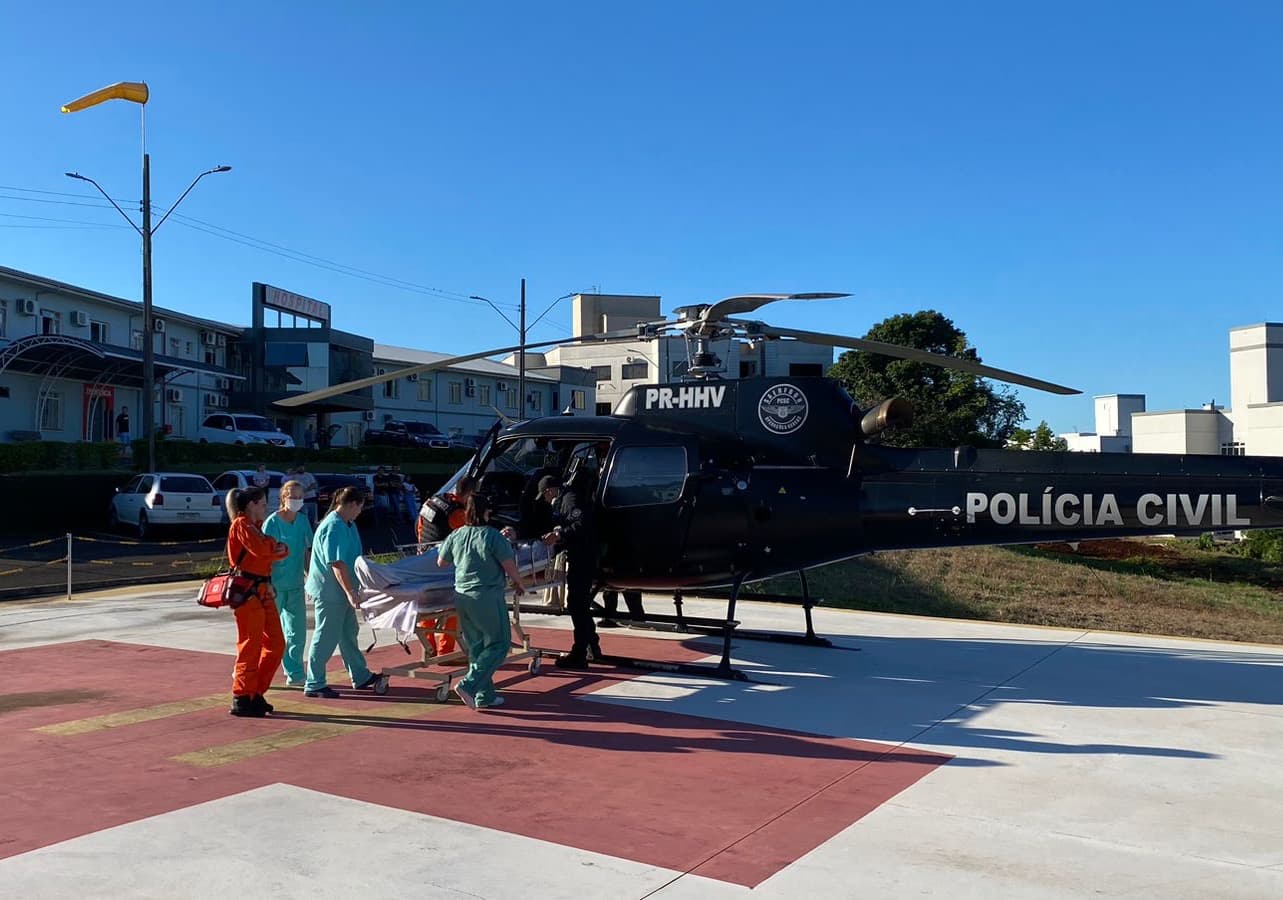 Serviço Aeromédico realizou a transferência (Foto: Saer-Fron)