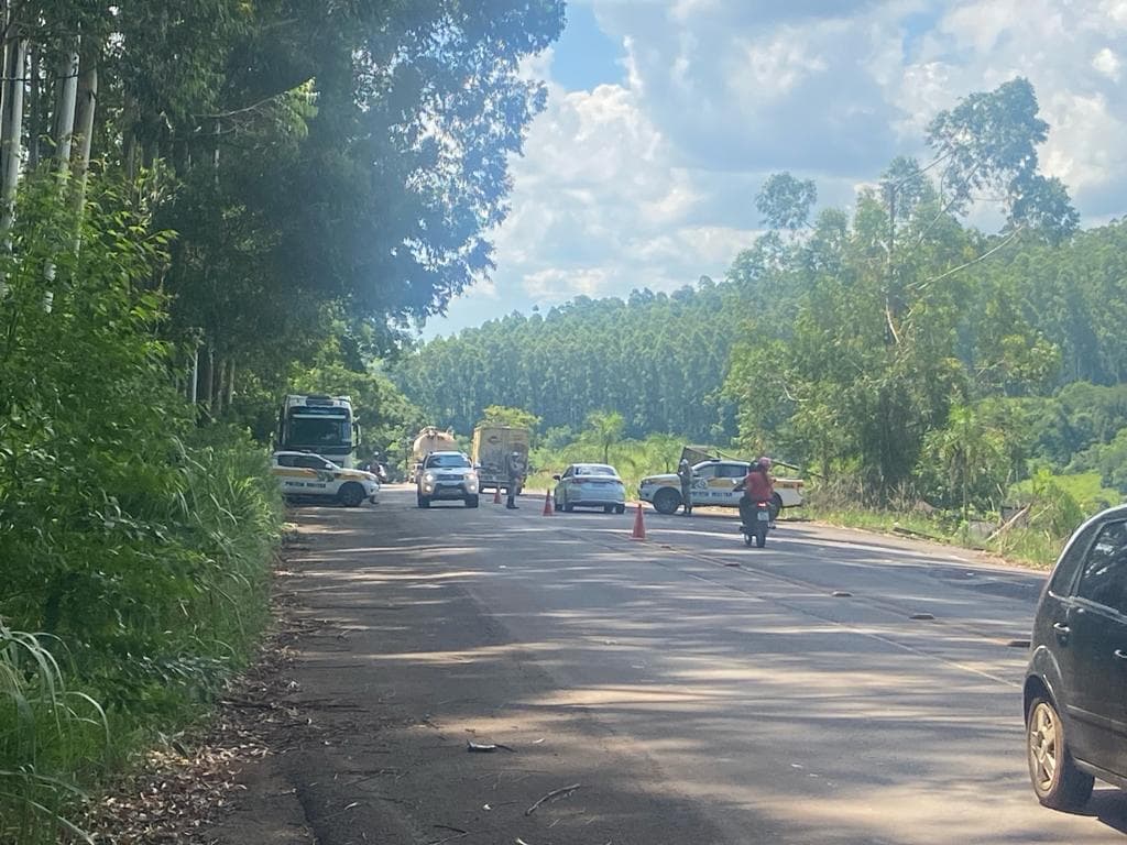 Operação carga segura da Polícia Militar Rodoviária (Foto: PMR)