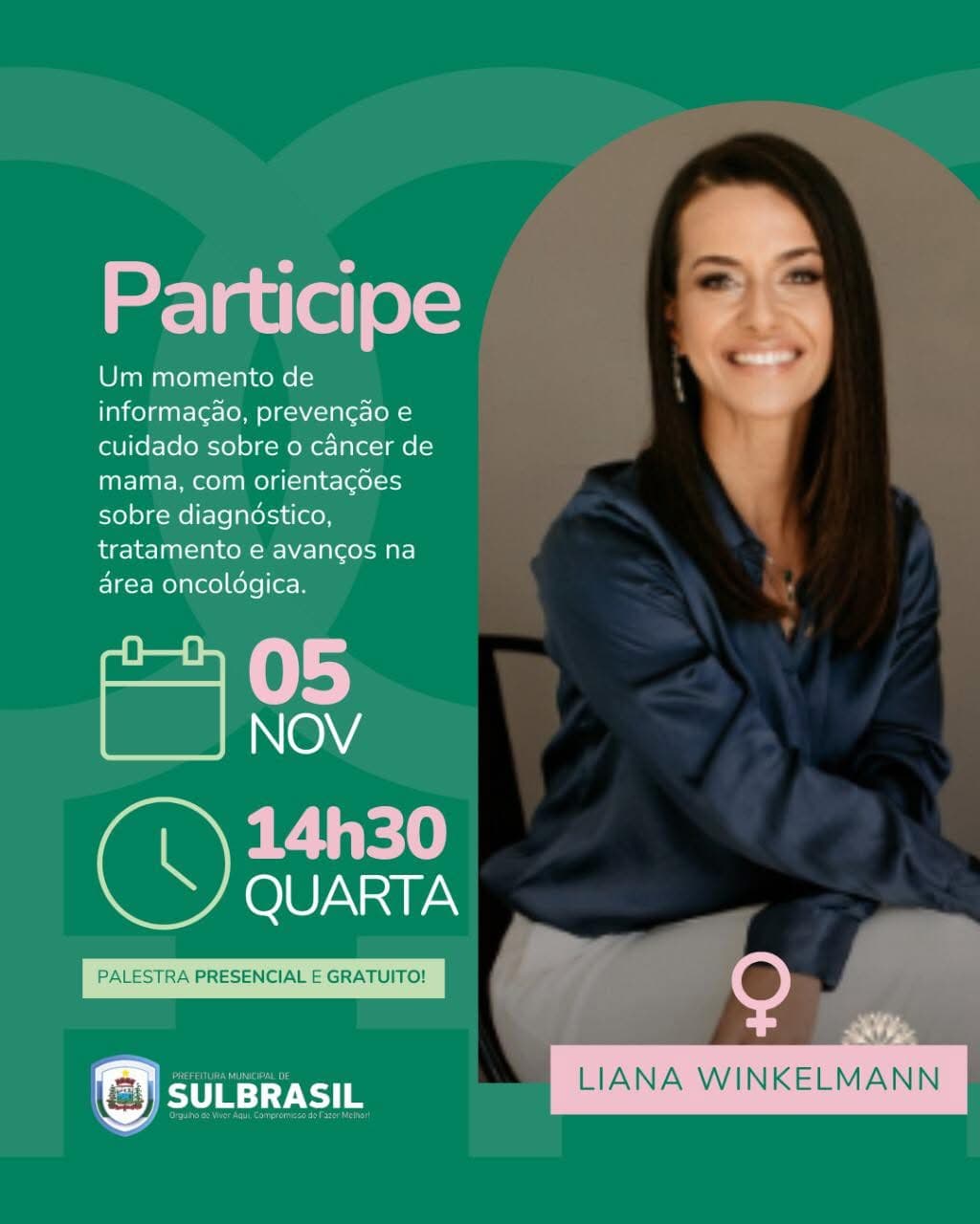 Palestra ocorre na tarde desta quarta-feira (5) (Foto: Divulgação)