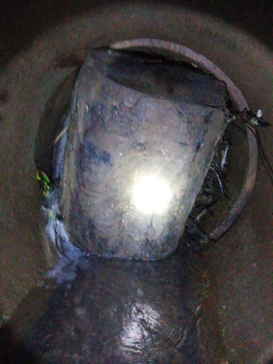 Tronco é encontrado em tubulações no centro de Maravilha