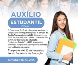 Sul Brasil orienta estudantes sobre entrega do comprovante para segunda parcela do Auxílio Transporte (Foto: Ascom)
