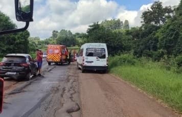 Colisões ocorreram na BR-158 (Foto: Corpo de Bombeiros)