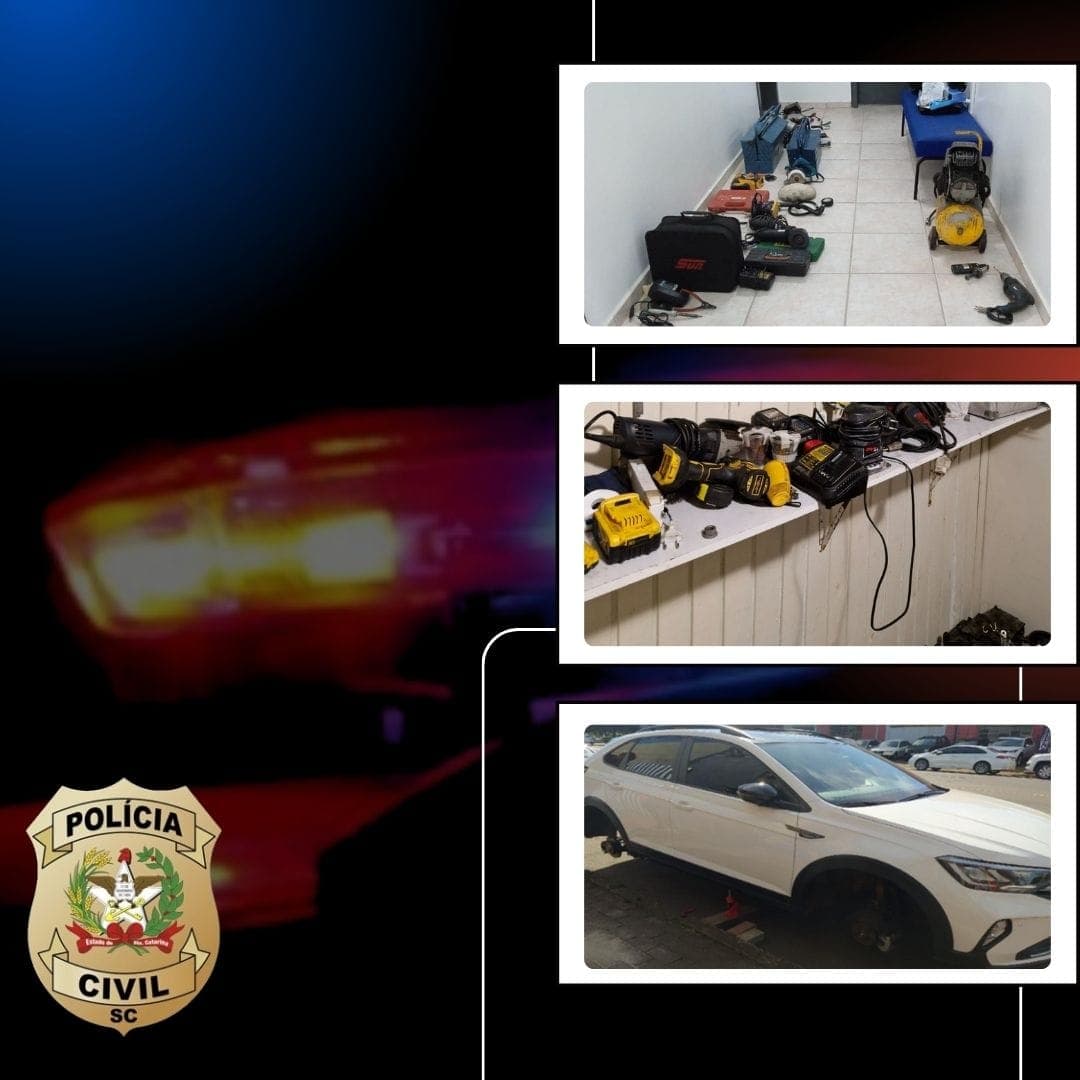 Operação recuperou parte de objetos furtados  (Foto: Polícia Civil )