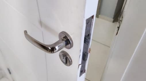 Proprietária notou porta arrombada (Foto: Polícia Militar)