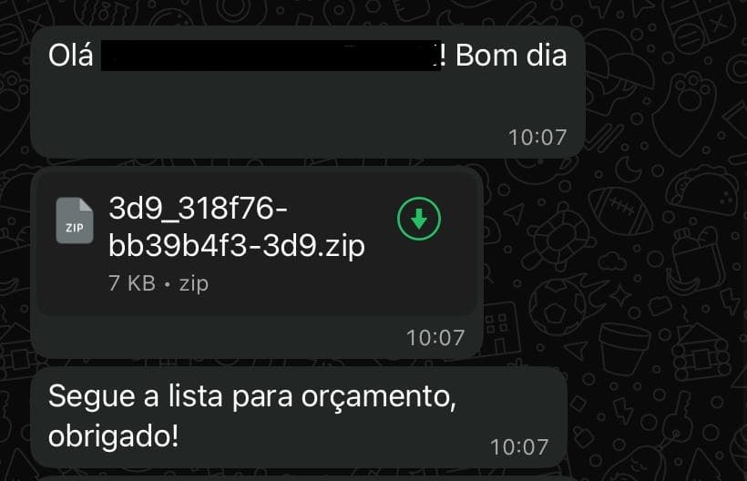 Golpe com arquivo .zip volta a circular pelo WhatsApp