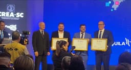 Pinhalzinho lidera Sustentabilidade em SC e celebra reconhecimento no Band Cidades Excelentes (Foto: Fernando Bortoluzzi / TVBV)