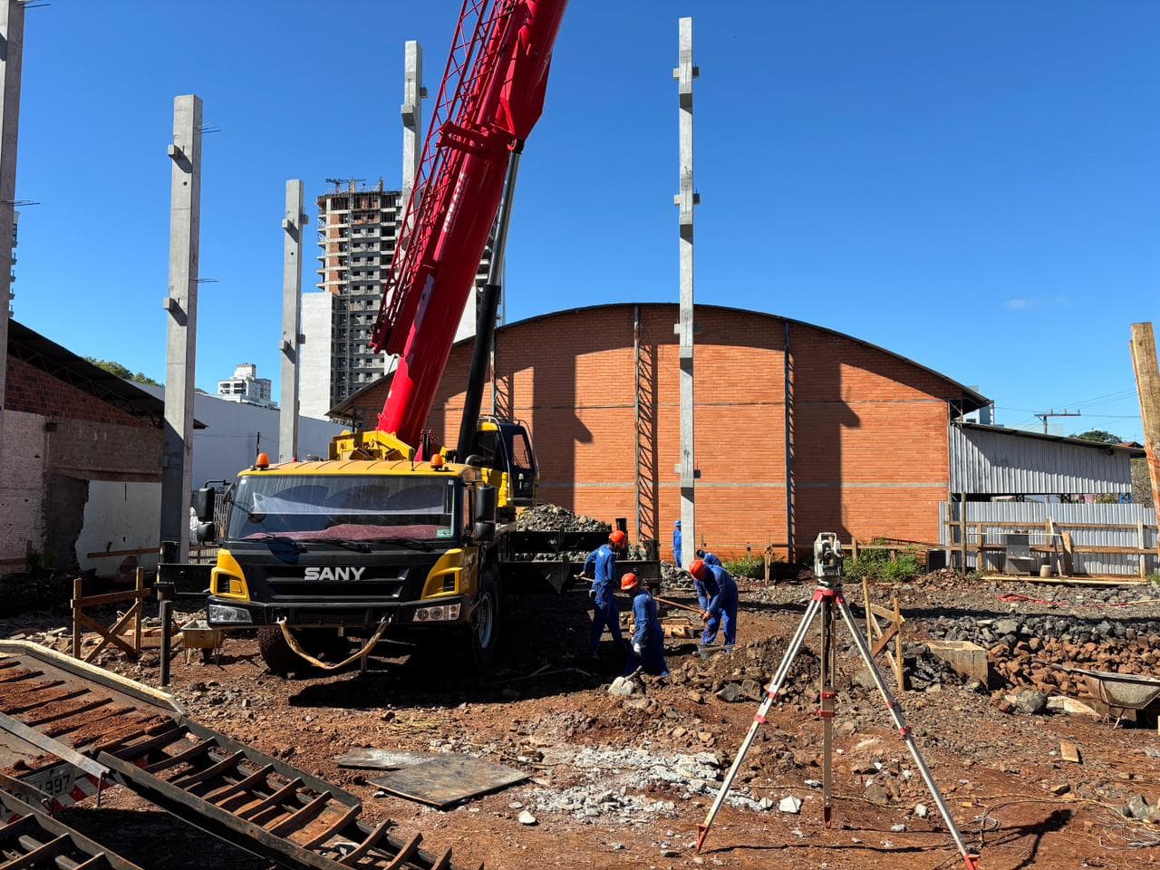 Nova sede é construída no mesmo local da antiga (Foto por Henrique Paulo Koch)