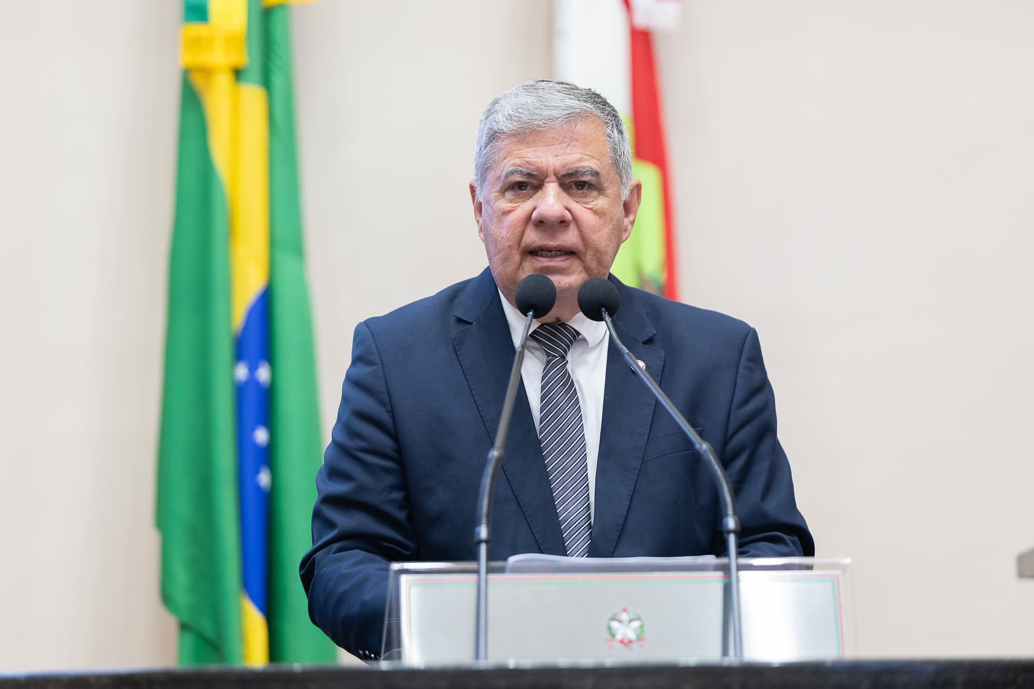 Mário Motta abordou o tema em sessão na Alesc (Foto por Jeferson Baldo/Agência AL)
