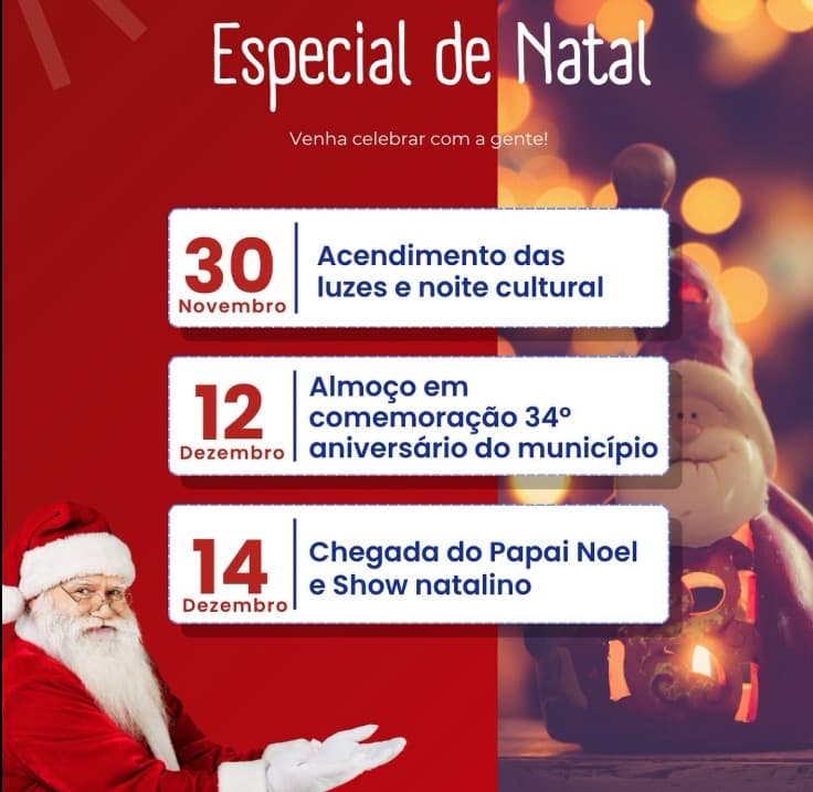 Programação de Fim de Ano em Águas Frias (por Divulgação)