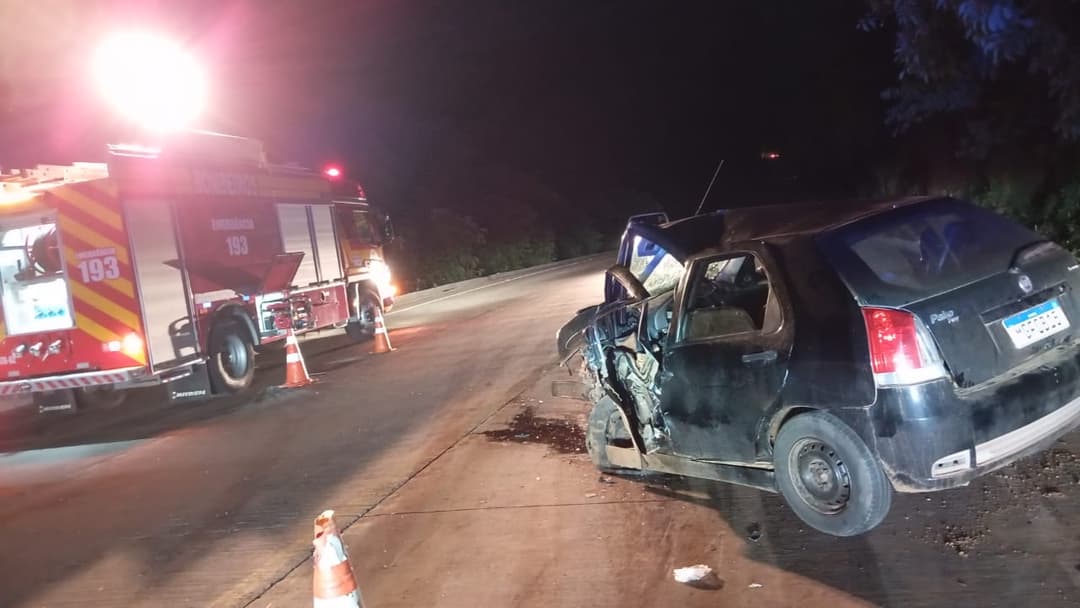 Colisão frontal na BR-163 deixa um morto e um ferido em Guaraciaba