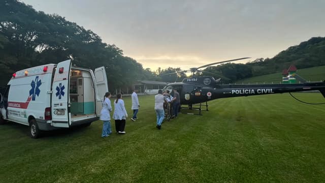 Senhor é transferido pelo Saer de Nova Itaberaba a Chapecó em 10 minutos