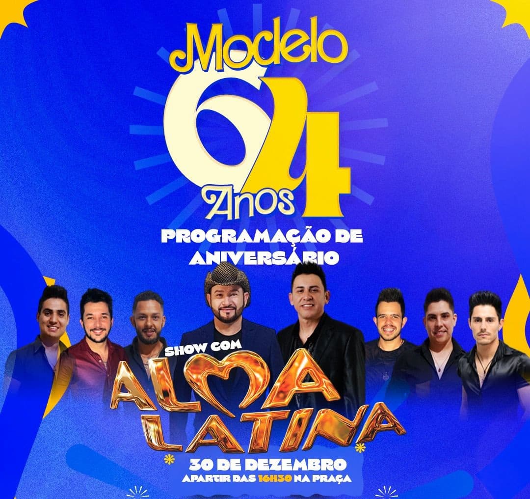 Modelo celebrará 64 anos com programação festiva na Praça Central