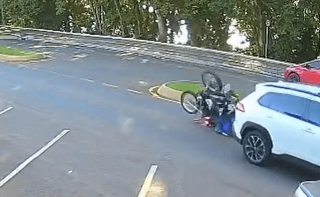 Câmera mostra colisão traseira em Itapiranga