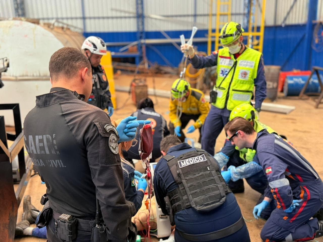 Uso de Sangue Total no atendimento aeromédico já apresenta impactos positivos em Chapecó (Foto por Divulgação/SES)