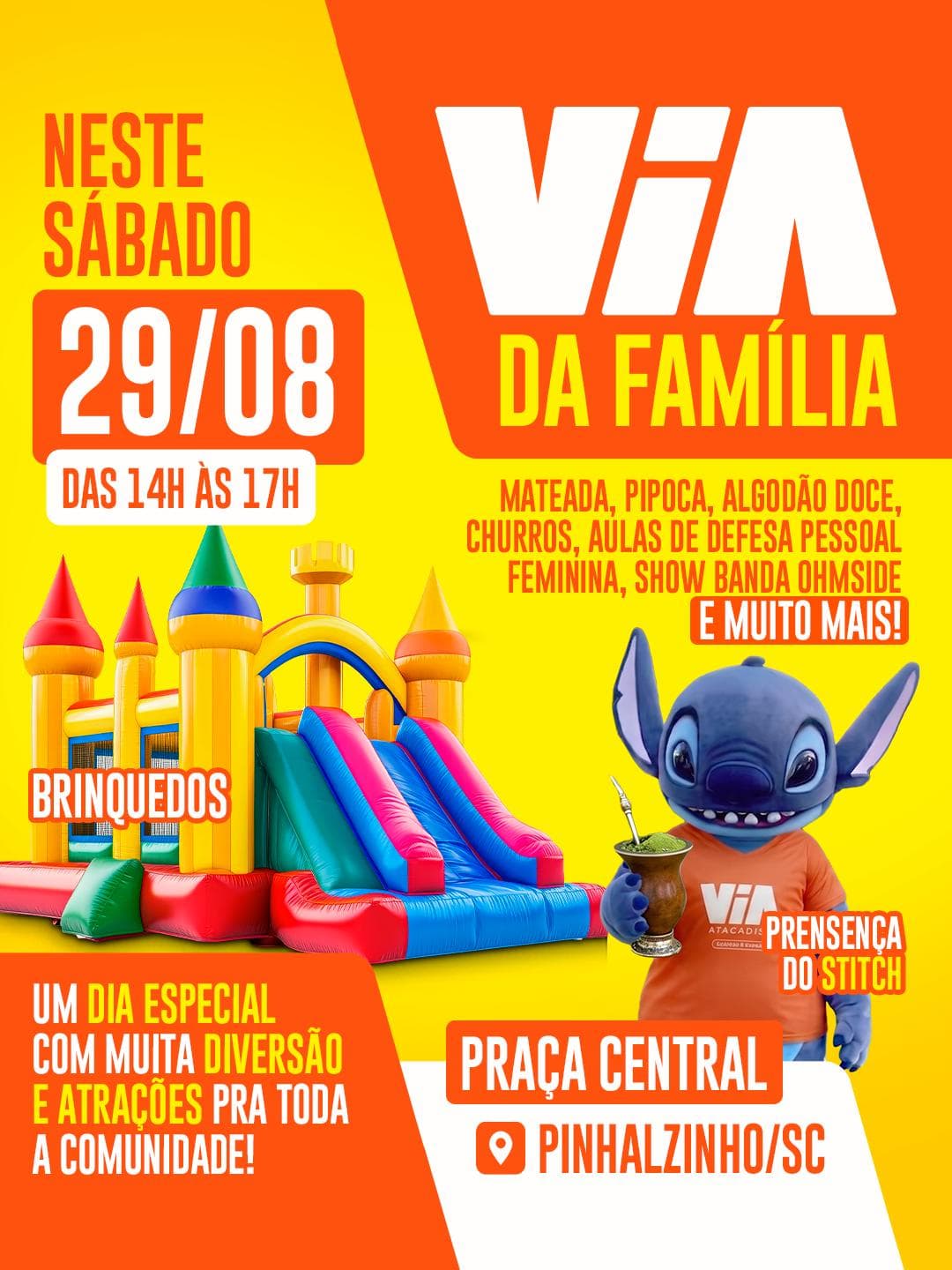 Via da Família promove tarde de diversão e atrações para toda a comunidade em Pinhalzinho (Foto por Divulgação)