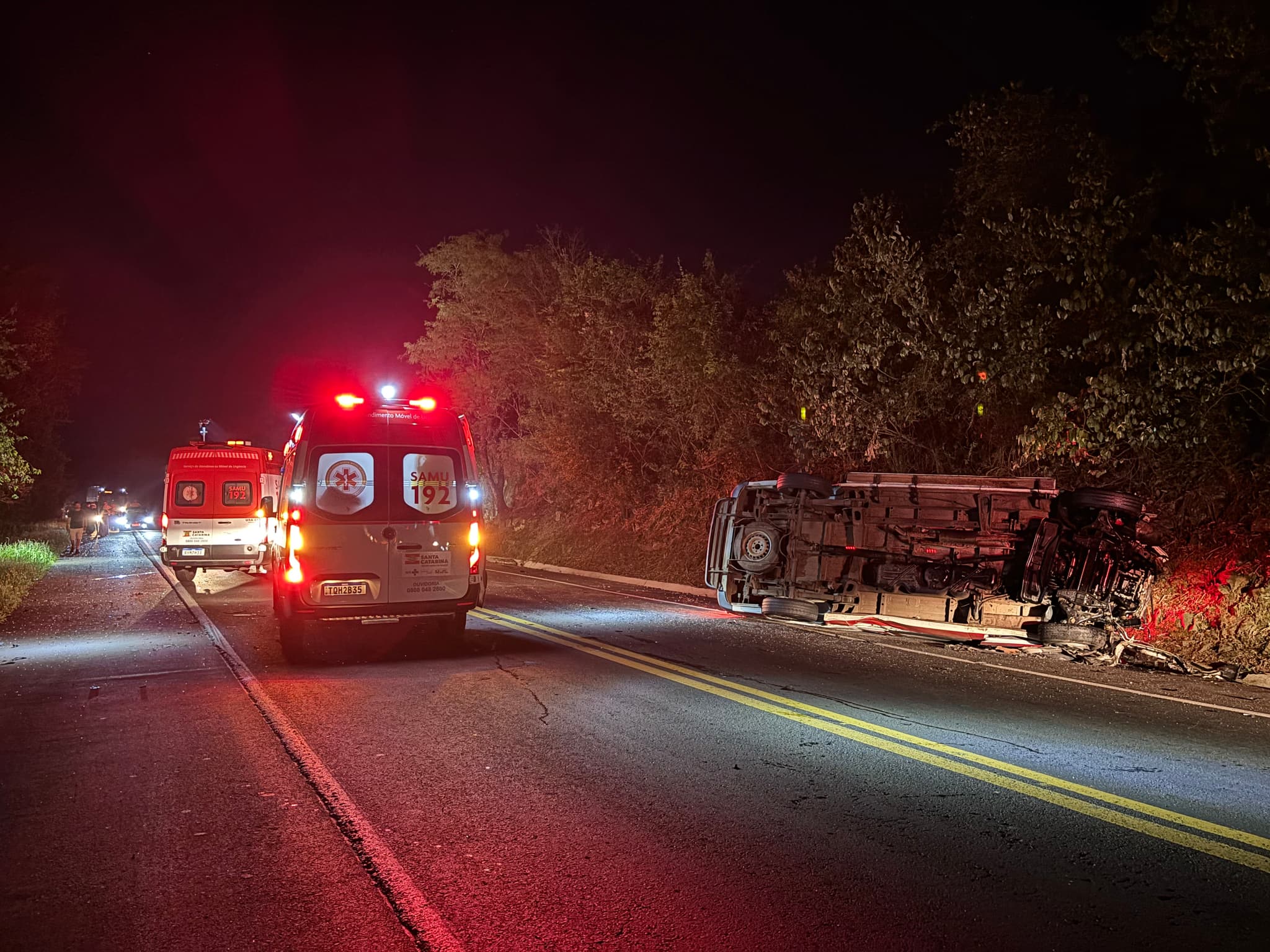 Grave acidente na BR-282 (Foto por Henrique Paulo Koch)