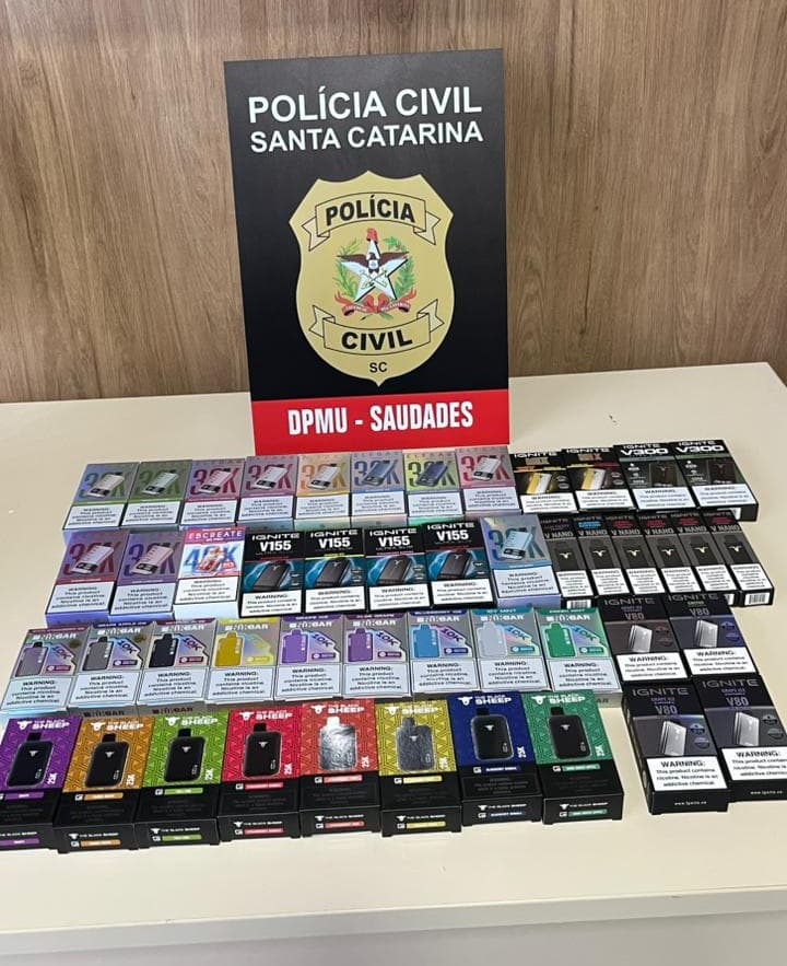 Venda de cigarros eletrônicos para adolescentes entra na mira da Polícia Civil em Saudades
