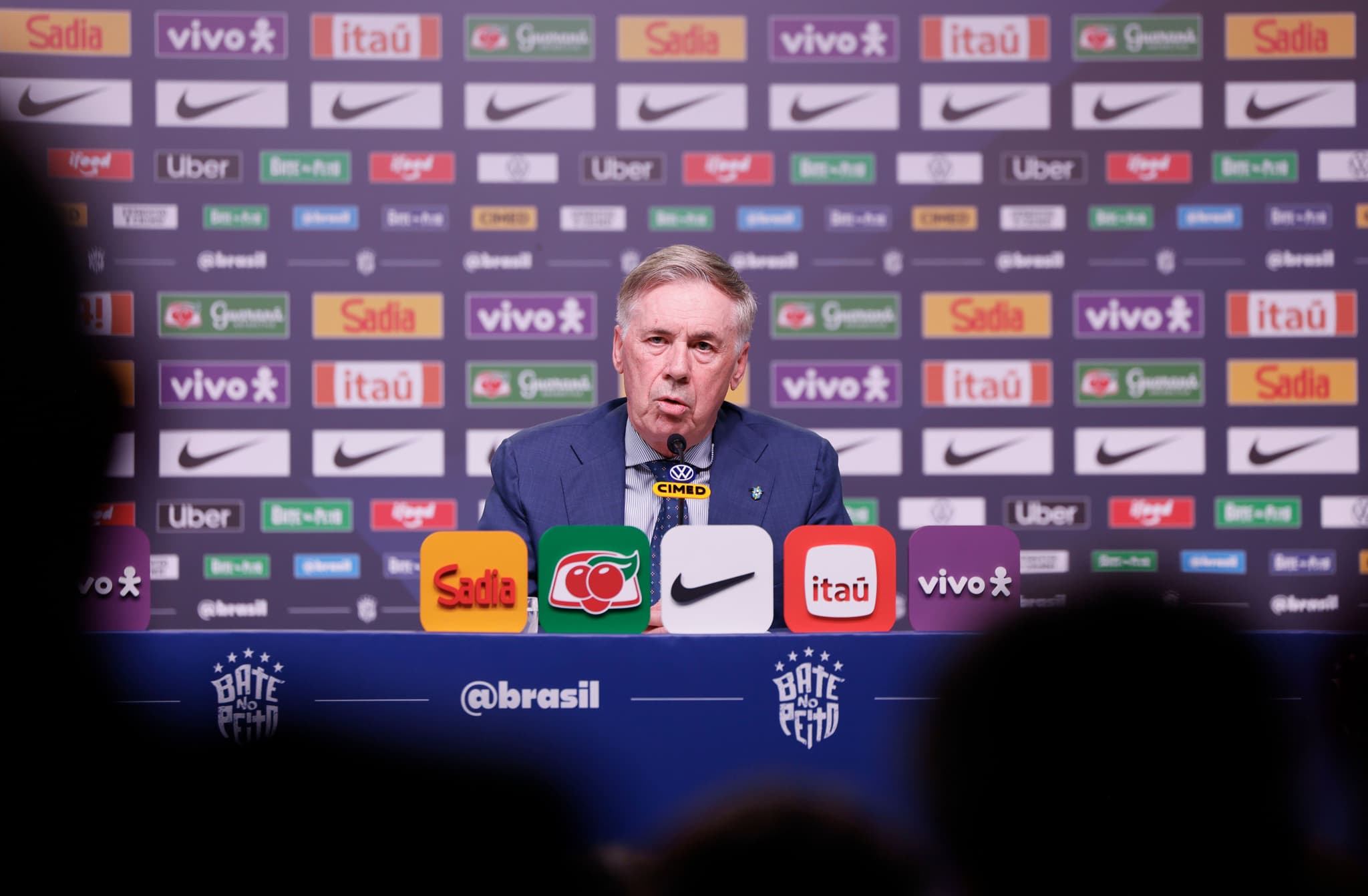 Técnico Carlo Ancelotti anunciou nomes para o Mundial (Foto por CBF)