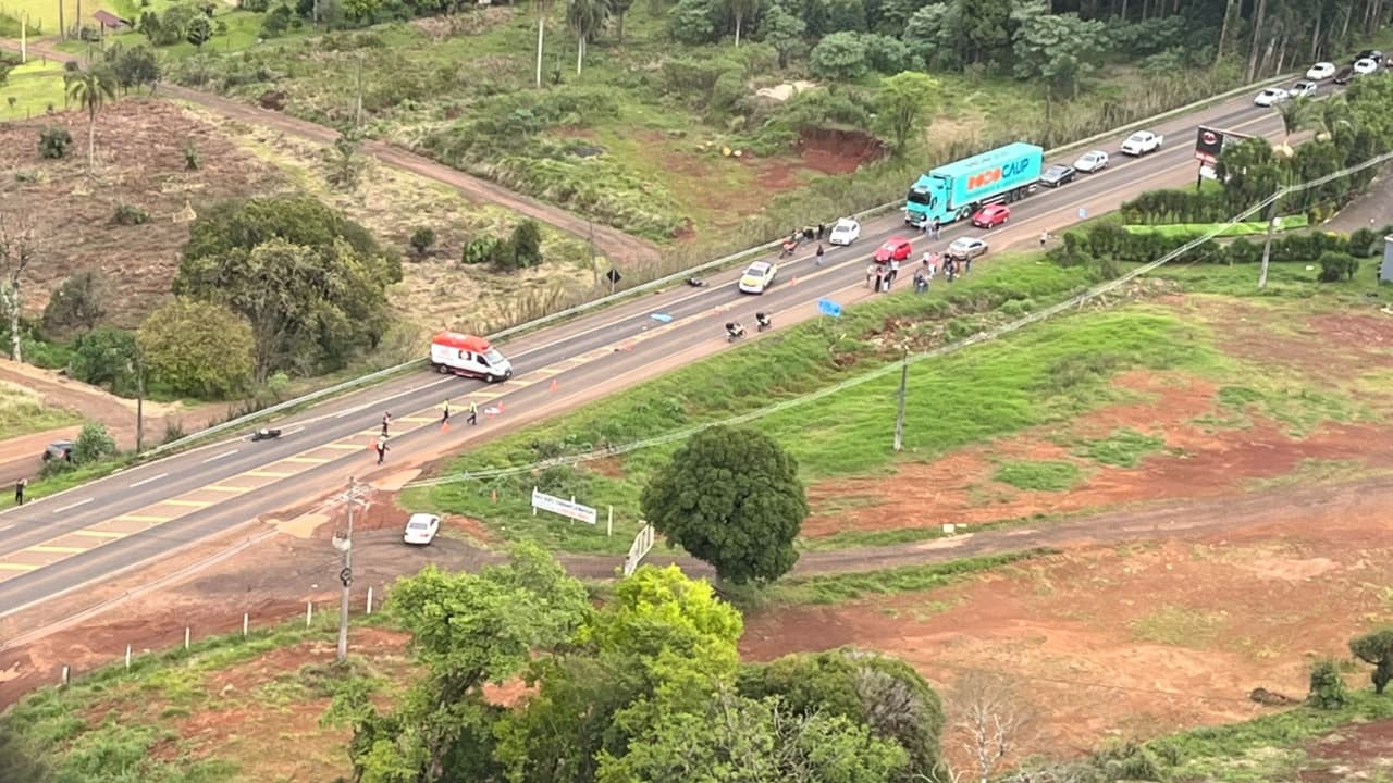 Homem morre após colisão entre duas motos e carro na SC-480