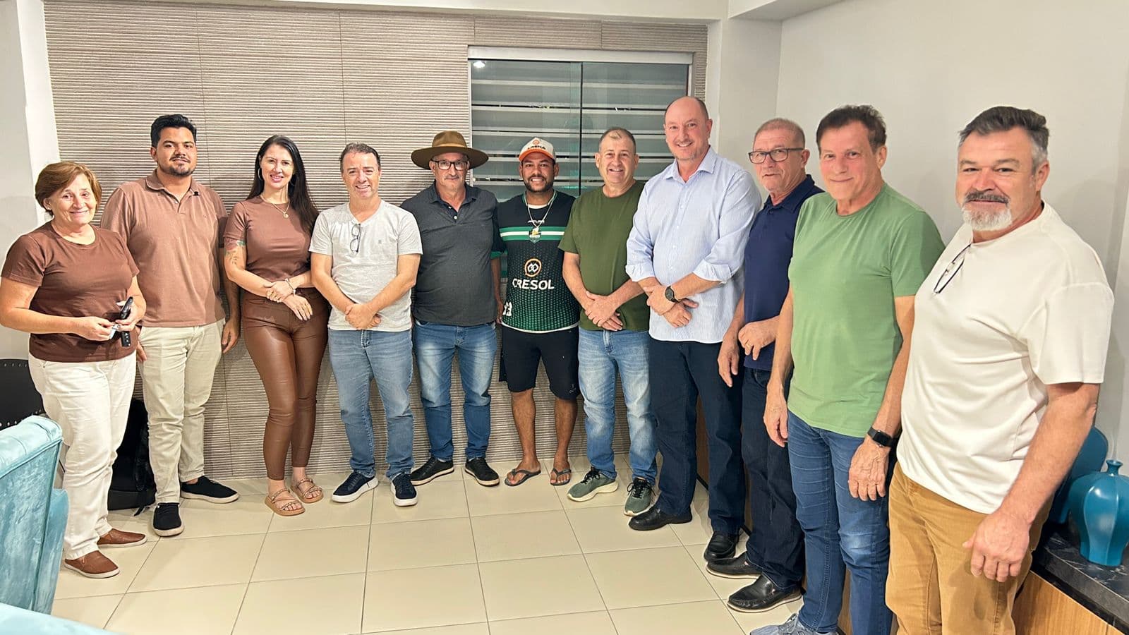 Deputado Mauro de Nadal cumpre agenda em Pinhalzinho e articula cenário político com lideranças do MDB (Foto por Ascom)