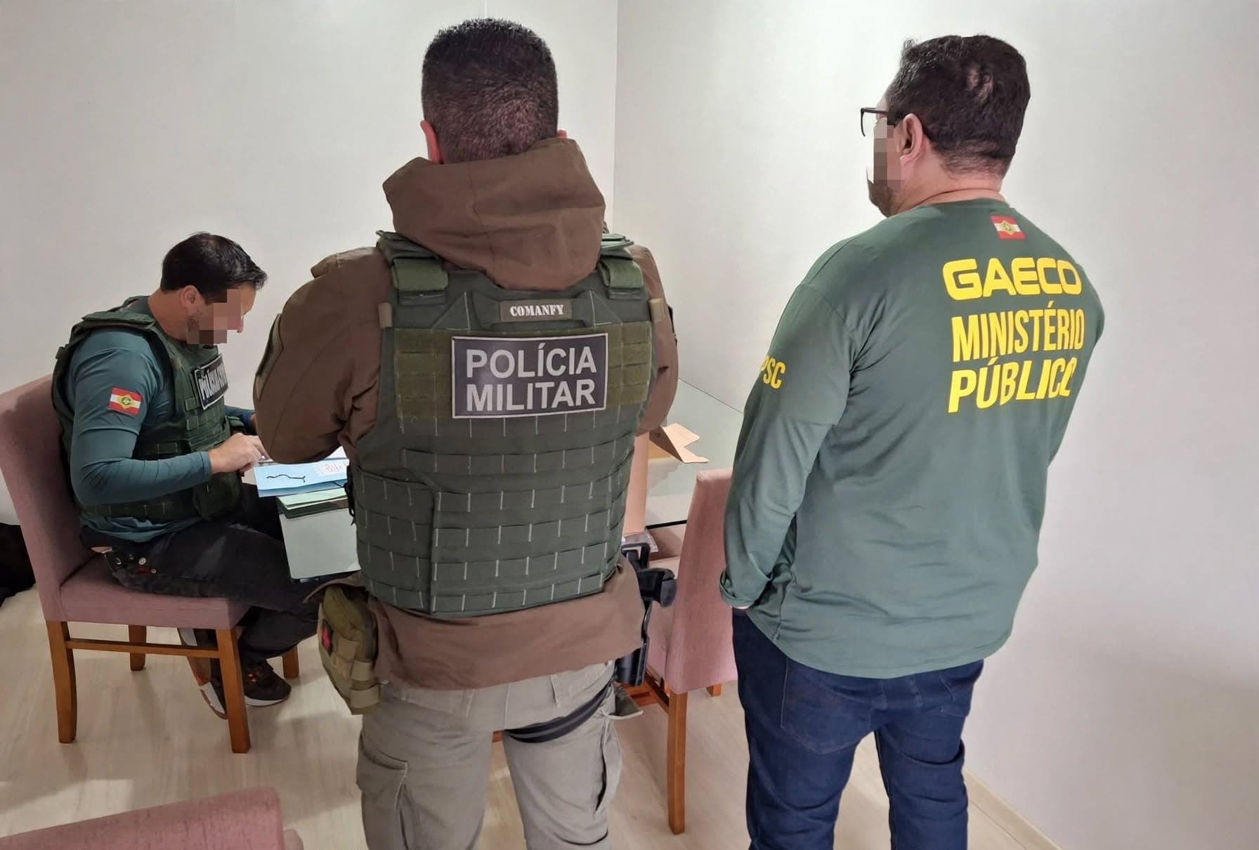 Ação do Gaeco em Videira e Caçador (Foto por Ministério Público)