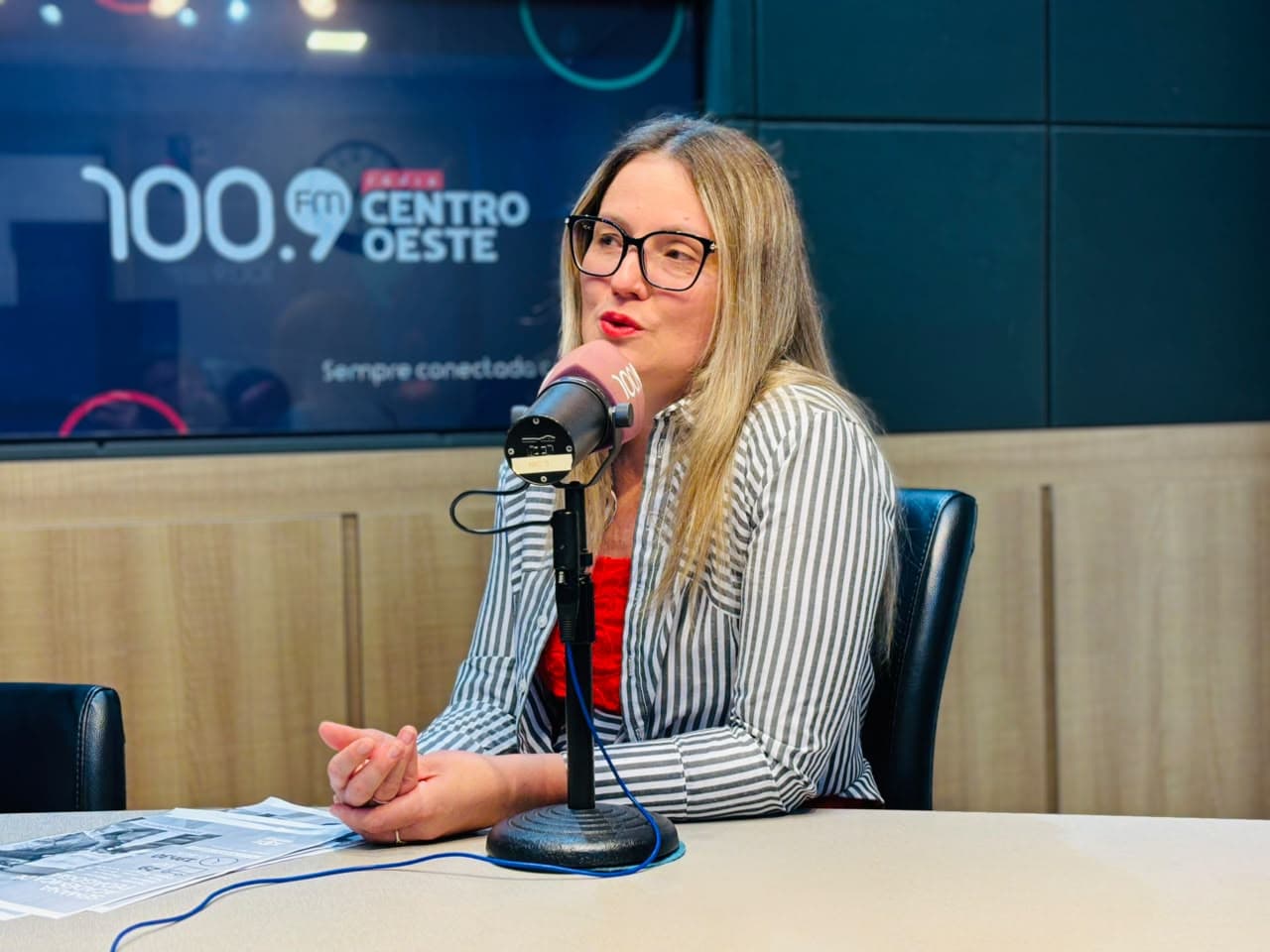Coordenadora do curso de Pedagogia da Horus valou sobre o tema (Foto por Henrique Paulo Koch)