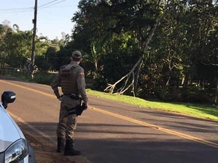 Polícia Militar atendeu a ocorrência (Foto por PM)