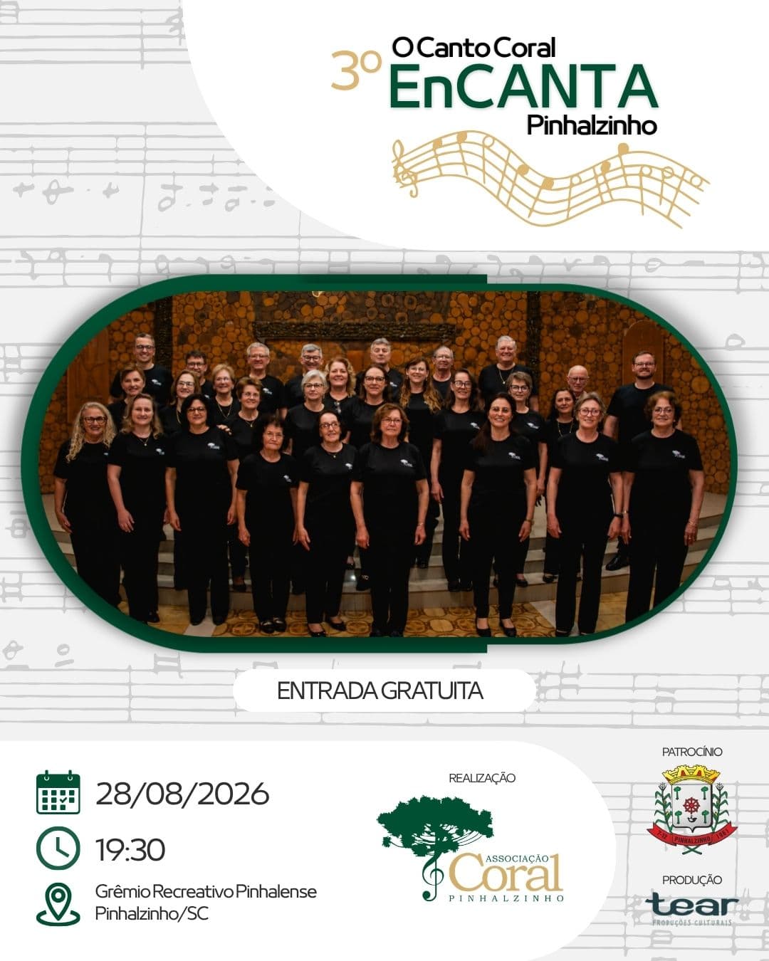 Pinhalzinho recebe noite de música e emoção com o projeto O Canto Coral EnCanta (Foto por Divulgação)