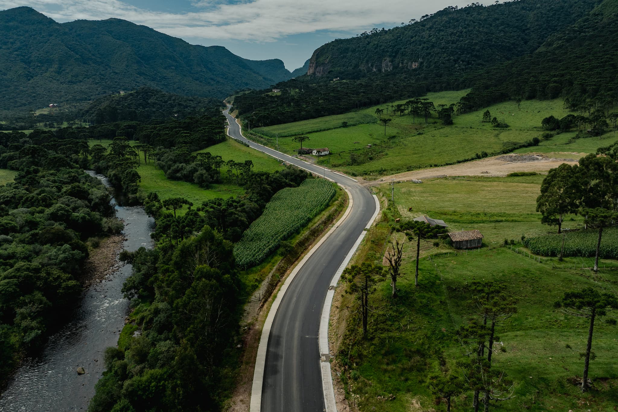 Obras do programa Estrada Boa avançam em rodovias catarinenses (Foto por Roberto Zacarias\SECOM)