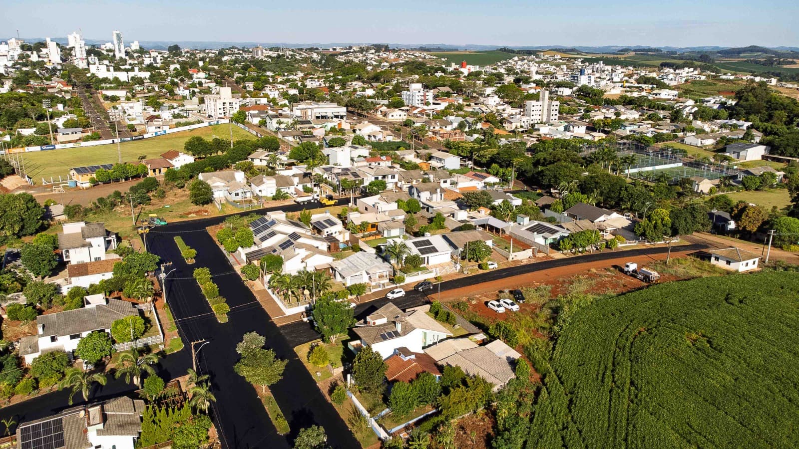 Prefeitura de Pinhalzinho divulga roteiro de reperfilagem asfáltica nos bairros (Foto por Ascom)