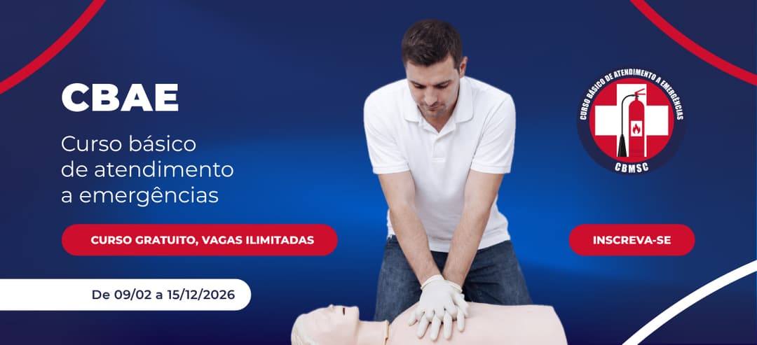 Bombeiros de Santa Catarina abrem inscrições para curso gratuito de atendimento a emergências