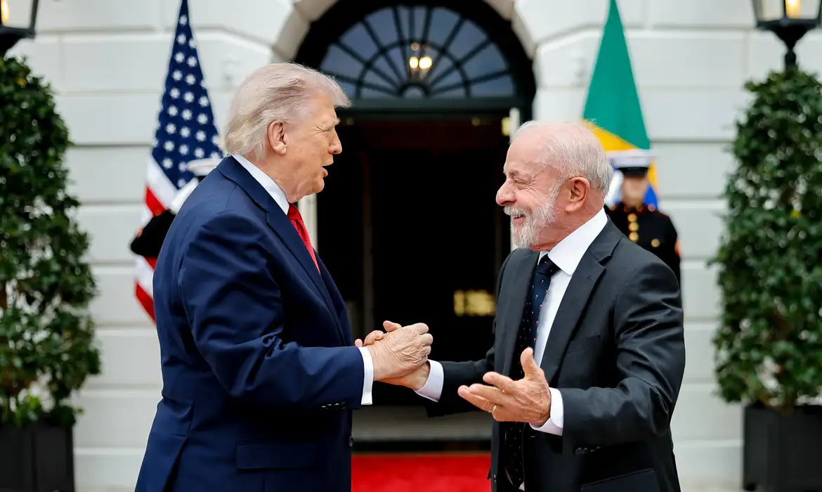 Lula e Trump se reuniram e almoçaram juntos na residência oficial (Foto por Ricardo Stuckert/PR)