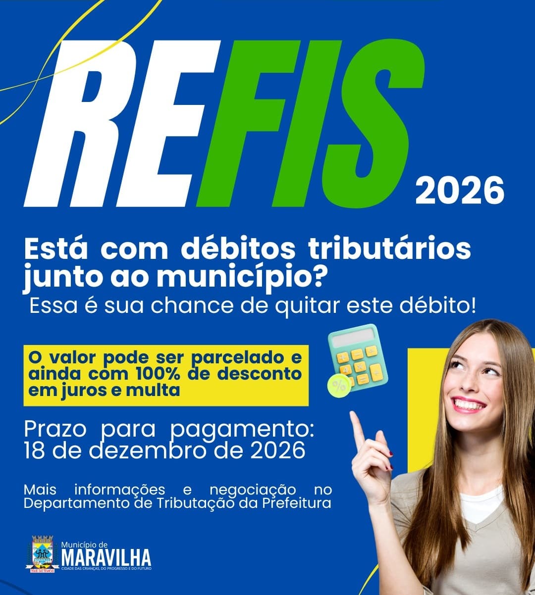 Refis permite regularização de débitos municipais em Maravilha