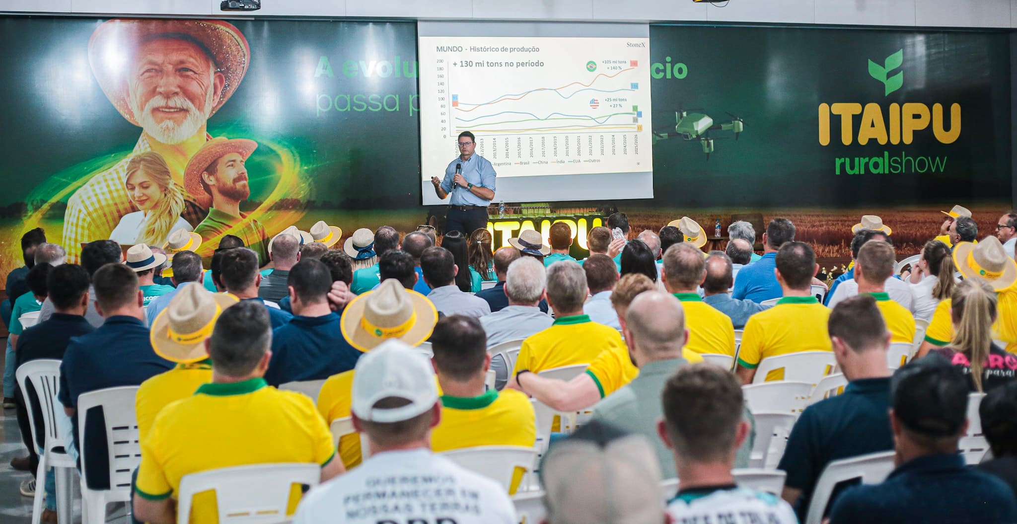 Étore apresentou informações sobre o agro (Foto por Henrique Paulo Koch)